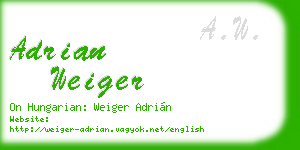 adrian weiger business card